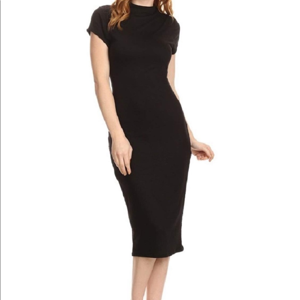 Black midi dress 💣